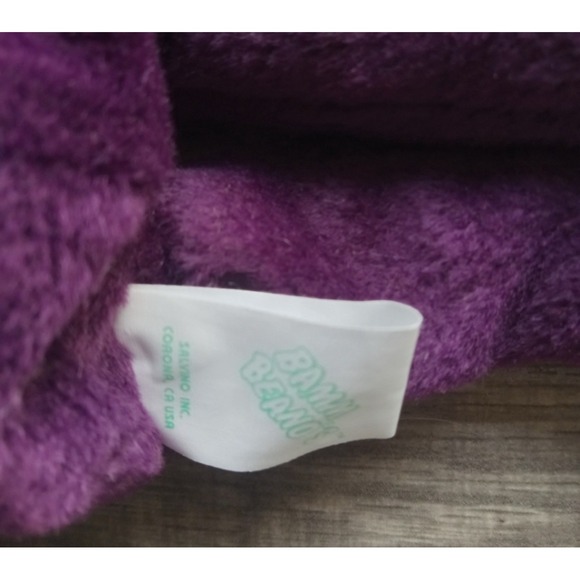 SALVINO'S BAMMERS BAMM BEANO'S PURPLE Plush MLB Bear DAVID JUSTICE 23‎ New - Picture 3 of 4